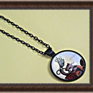 Black Tone Rocket/Baby Groot Design Necklace